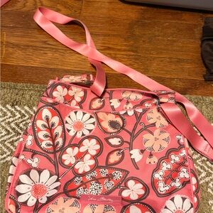 Vera Bradley Coral Pink Floral Crossbody Bag